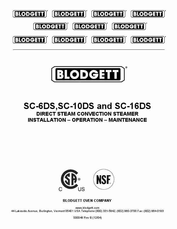 Blodgett Convection Oven SC-10DS-page_pdf